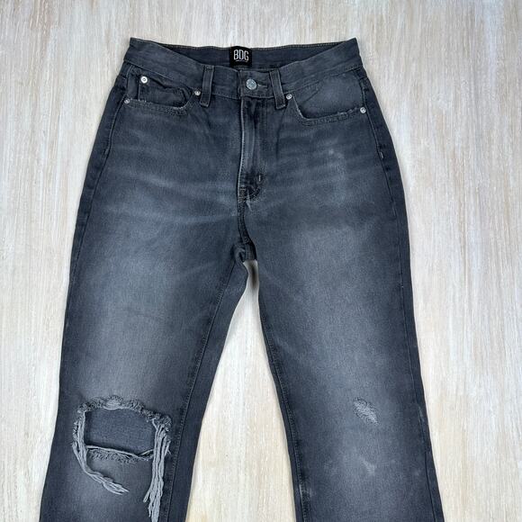 UO BDG Bootcut Distressed Chewed Ankle Y2K 100% Cotton High Rise Denim Jeans 26 - Picture 2 of 15